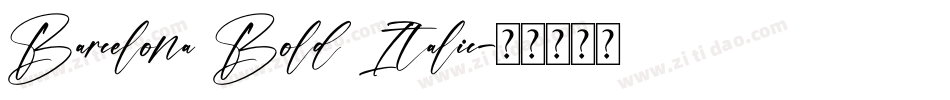 Barcelona Bold Italic字体转换